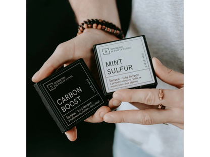 Symbiosis Mint Sulfur – tuhý šampuk s přírodní sírou, 60 g